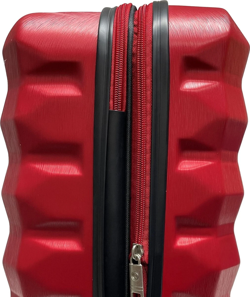 Benzi Xisto Middelgrote Koffer - 65 Cm -75 Liter - Expandable - Rood 8 Benzi Xisto Middelgrote Koffer - 65 Cm -75 Liter - Expandable - Rood - Afbeelding 8