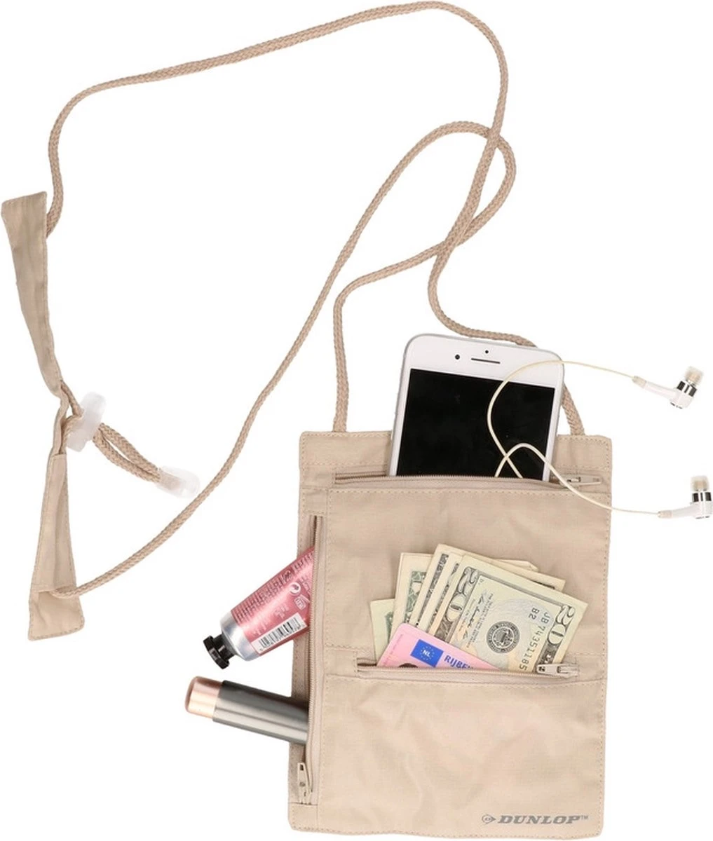 Merkloos Handige Halstas - Nektasje Reisportemonee 20 Cm - Reistasje 1 Merkloos Handige Halstas - Nektasje Reisportemonee 20 Cm - Reistasje