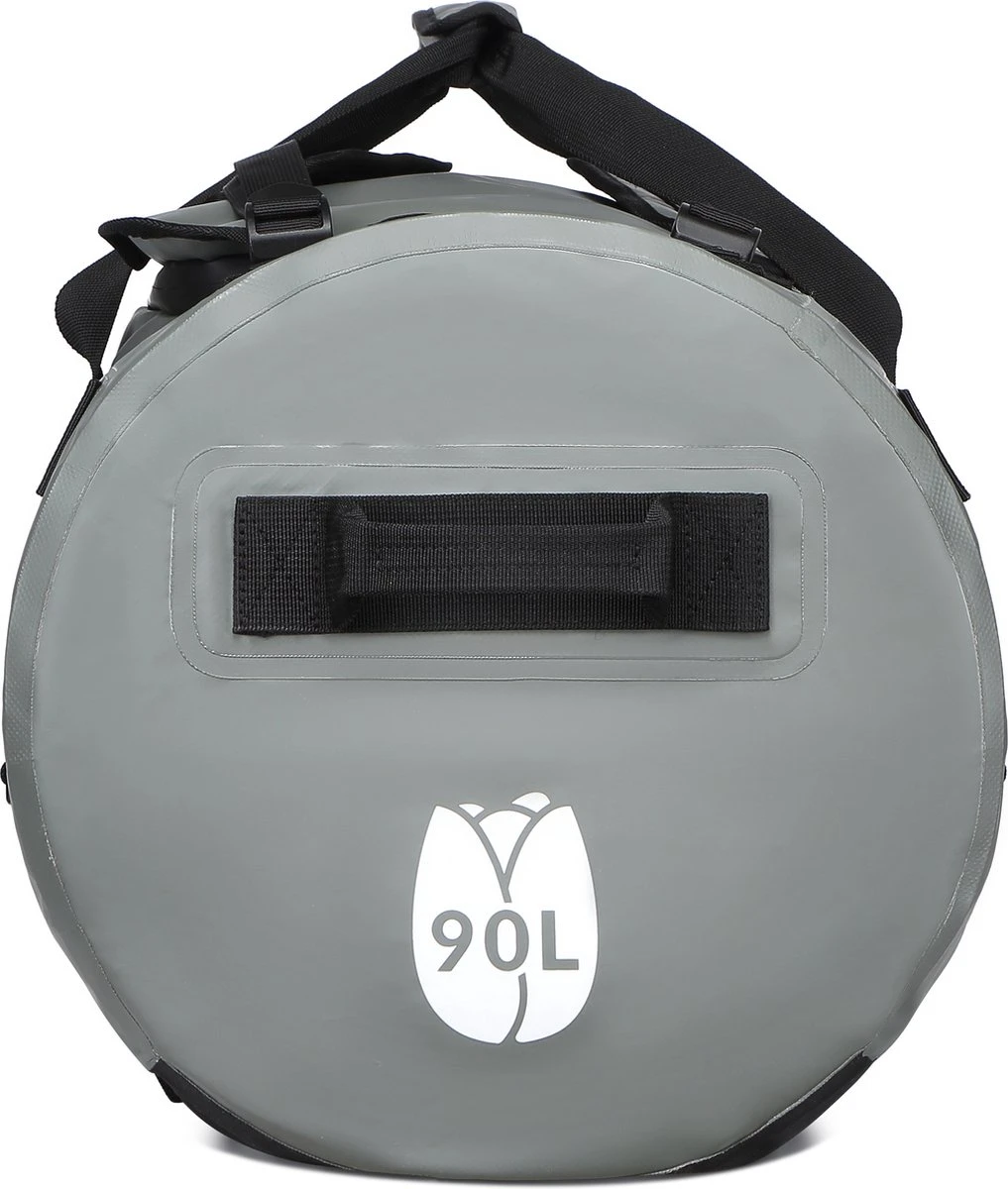 The Friendly Dutch Waterdichte Weekendtas: Grijze/Antraciet Waterdichte Reistassen 90 Liter Voor Zowel Heren Als Dames - Outdoor Waterproof Duffelbag, Zeiltas 90L Met Rugzakfunctie 4 The Friendly Dutch Waterdichte Weekendtas: Grijze/Antraciet Waterdichte Reistassen 90 Liter Voor Zowel Heren Als Dames - Outdoor Waterproof Duffelbag, Zeiltas 90L Met Rugzakfunctie - Afbeelding 4