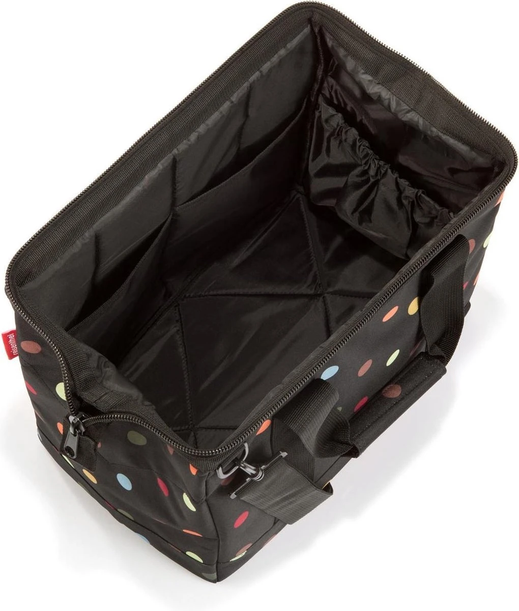 Reisenthel Allrounder M Reistas Sporttas - Maat M - 18L - Dots Zwart 2 Reisenthel Allrounder M Reistas Sporttas - Maat M - 18L - Dots Zwart - Afbeelding 2