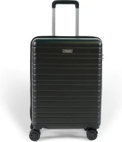 ©TROLLEYZ - Amsterdam No.9 - Trolley - 55cm Met TSA Slot - Dubbele Wielen - 360° Spinners - 100% ABS - Handbagage Koffer In Night Black