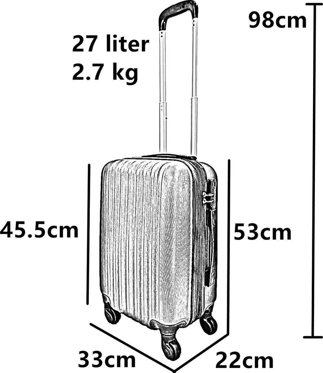 SB Travelbags 'Expandable' Handbagage Koffer 53cm 4 Wielen Trolley - Zilver 9 SB Travelbags 'Expandable' Handbagage Koffer 53cm 4 Wielen Trolley - Zilver - Afbeelding 9
