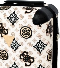 Guess House Party 18 In 4 Wheeler Dames Reiskoffer - Cream Multi Logo -Bagage En Reistassen 1052x1200