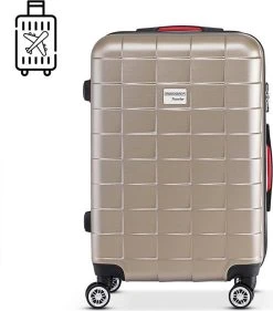 Monzana Exopack Hardcase Koffer Champagne 65x41x27cm