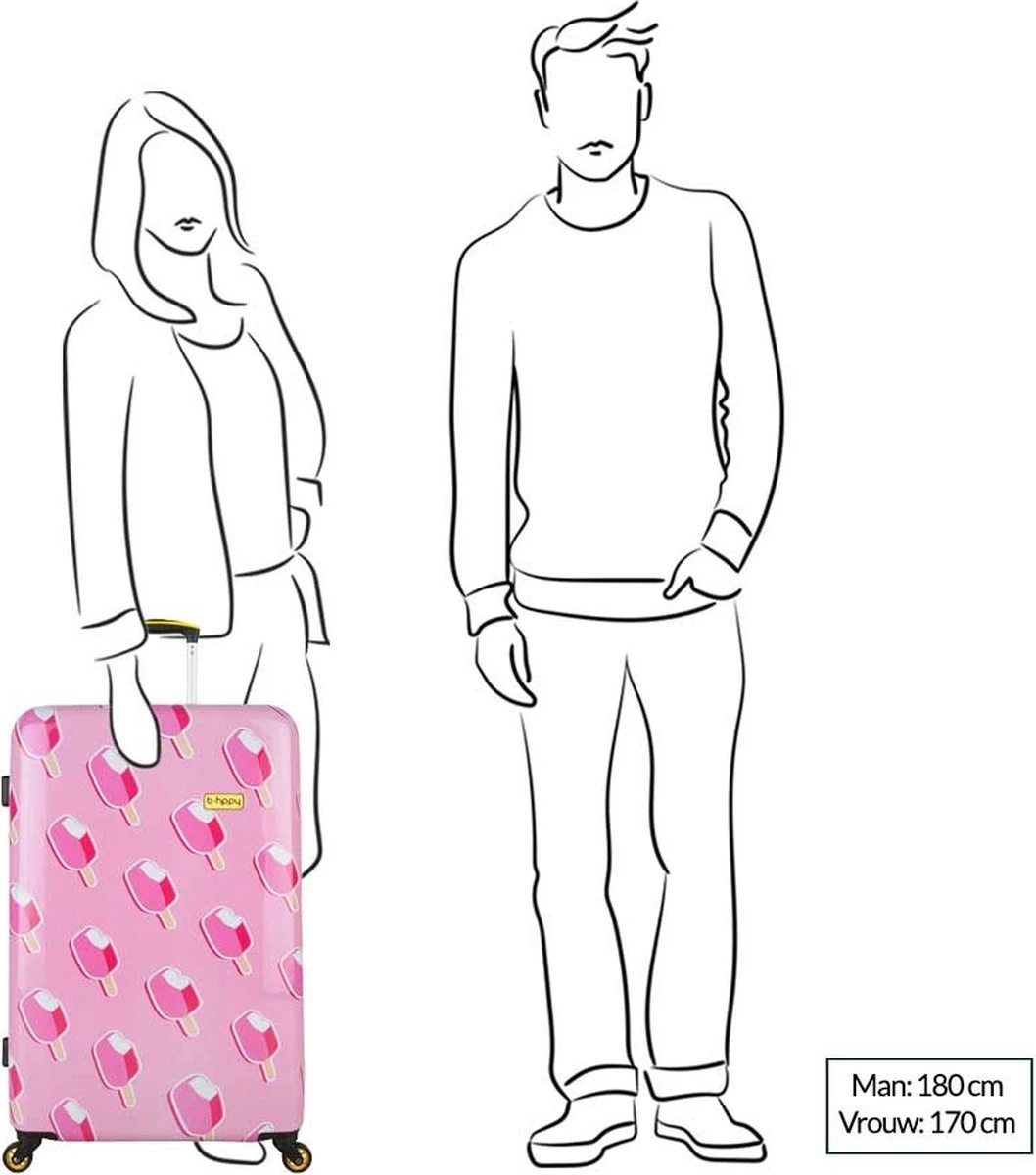 BHPPY Reiskoffer - 77 Cm -Ice On Holiday 11 BHPPY Reiskoffer - 77 Cm -Ice On Holiday - Afbeelding 11