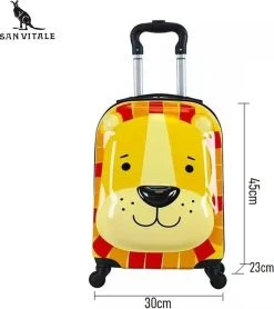 San Vitale® - Lichtgewicht Reis Koffer - Trolley - Handbagage - Leeuw - Geel -Bagage En Reistassen 1065x1200 5