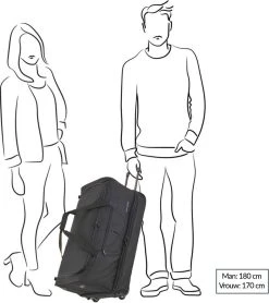 Travelite Basics Wheeled Duffle 70cm Expandable Grey/Green -Bagage En Reistassen 1068x1200 7