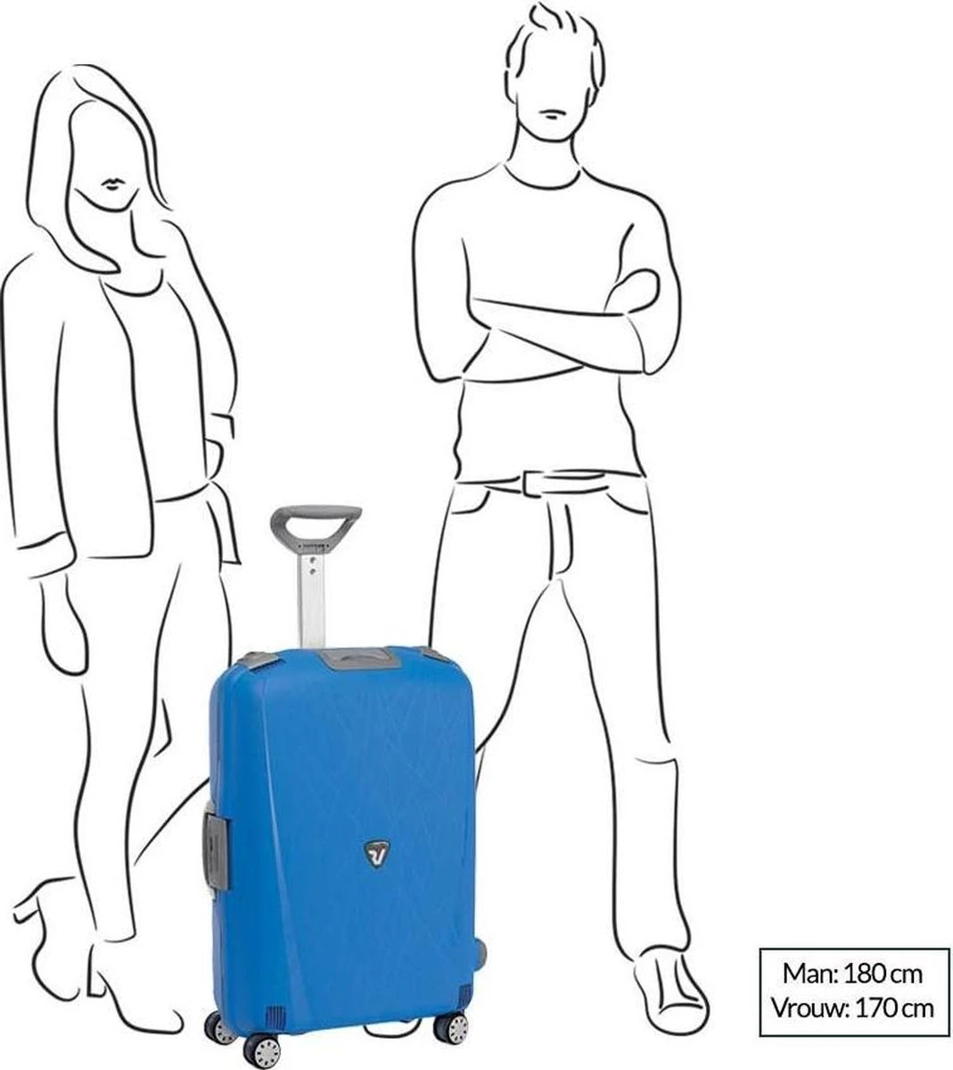 Roncato Light 4 Wiel Trolley 68 Avio Blue 17 Roncato Light 4 Wiel Trolley 68 Avio Blue - Afbeelding 17