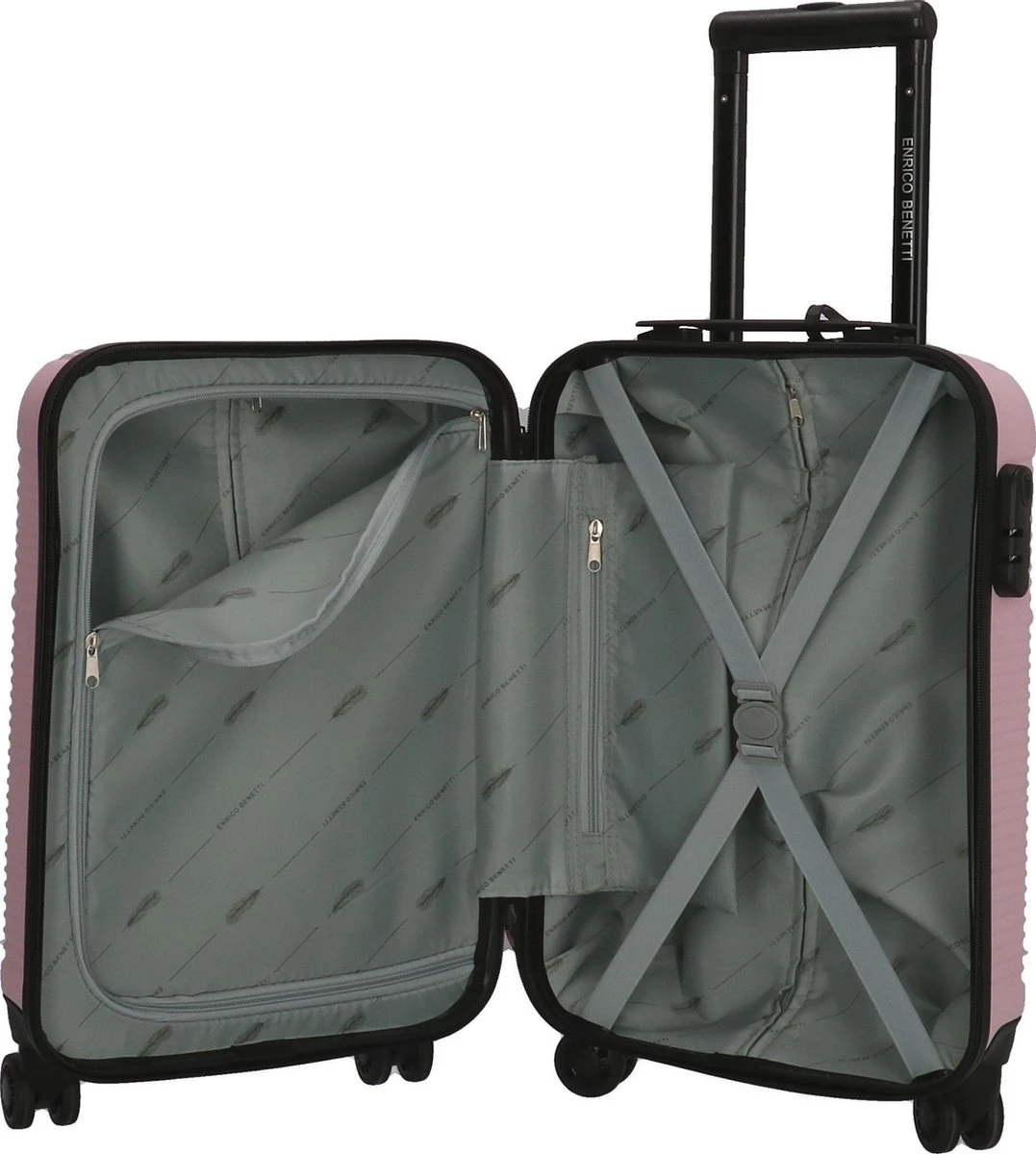 Enrico Benetti Louisville 39040 Handbagage Koffer Hardcase ABS - Roze 4 Enrico Benetti Louisville 39040 Handbagage Koffer Hardcase ABS - Roze - Afbeelding 4