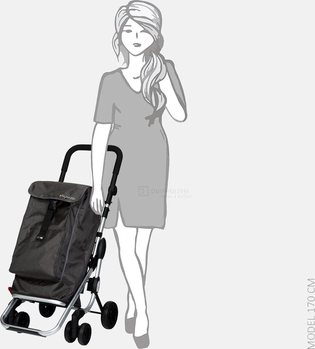 Playmarket Go Up Boodschappentrolley Dark Grey 9 Playmarket Go Up Boodschappentrolley Dark Grey - Afbeelding 9