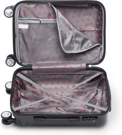 Swiss Alps - Handbagage Koffer - 55x35x22 Cm - 4 Wielen - Zwart -Bagage En Reistassen 1086x1200