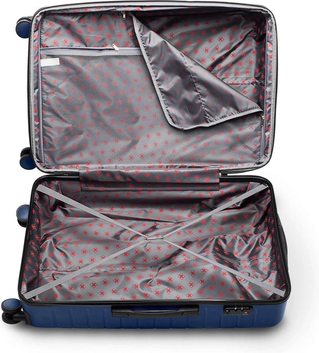 Swiss Alpine 2.0 - Reiskoffer- 77 Cm - 4 Wielen - Blauw 3 Swiss Alpine 2.0 - Reiskoffer- 77 Cm - 4 Wielen - Blauw - Afbeelding 3