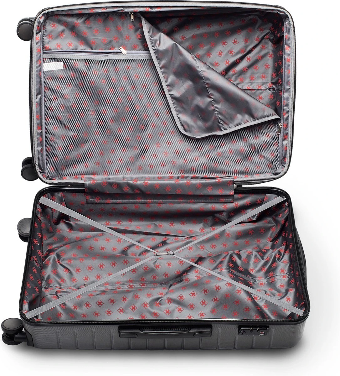 Swiss Alpine 2.0 - Reiskoffer- 77 Cm - 4 Wielen - Grijs 3 Swiss Alpine 2.0 - Reiskoffer- 77 Cm - 4 Wielen - Grijs - Afbeelding 3