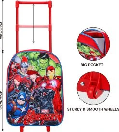 Marvel THE AVENGERS Trolley Koffertje Vakantie Logeren Tripjes -Bagage En Reistassen 1089x1200