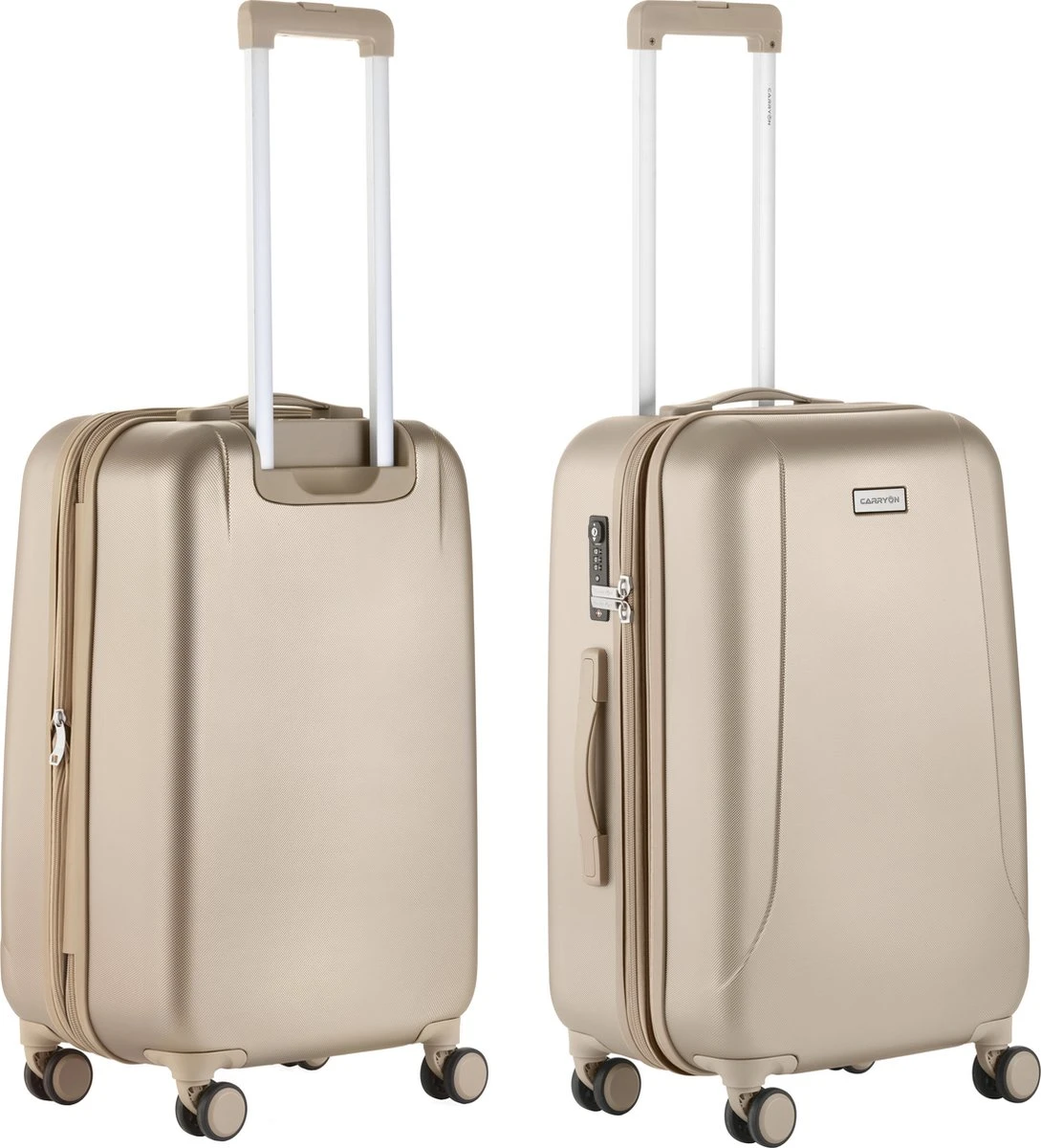 CarryOn Skyhopper Reiskoffer – 68.5cm TSA Trolley Met Expander En OKOBAN - Champagne 2 CarryOn Skyhopper Reiskoffer – 68.5cm TSA Trolley Met Expander En OKOBAN - Champagne - Afbeelding 2