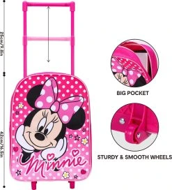 Disney MINNIE MOUSE Polka Dots Trolley Koffertje Vakantie Logeren Tripjes Roze -Bagage En Reistassen 1090x1200 1