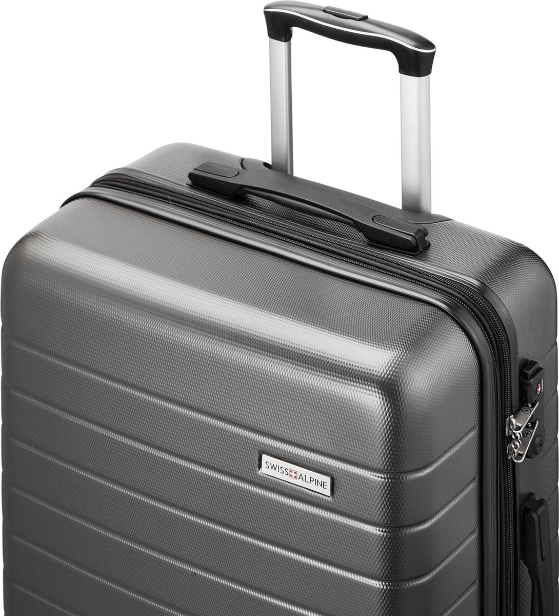 Swiss Alpine 2.0 - Reiskoffer - 67 Cm - 4 Wielen - Grijs 4 Swiss Alpine 2.0 - Reiskoffer - 67 Cm - 4 Wielen - Grijs - Afbeelding 4