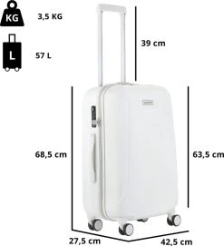 CarryOn Skyhopper Reiskoffer - 68.5cm TSA Trolley Met OKOBAN - Wit -Bagage En Reistassen 1092x1200 2