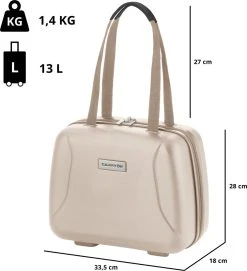 CarryOn Skyhopper Handbagage En Beautycase - 55cm TSA Trolley En Make-up Koffer - Champagne -Bagage En Reistassen 1095x1200 2
