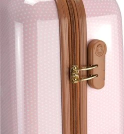 Princess Traveller Trendy Dots - Handbagage Koffer - Roze - S - 55cm -Bagage En Reistassen 1107x1200