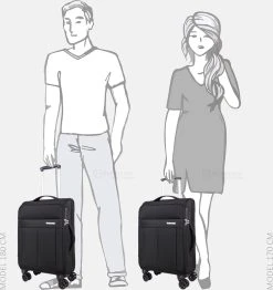 Decent D-Upright Handbagage Koffer - 55 Cm - TSA Slot - Zwart -Bagage En Reistassen 1132x1200