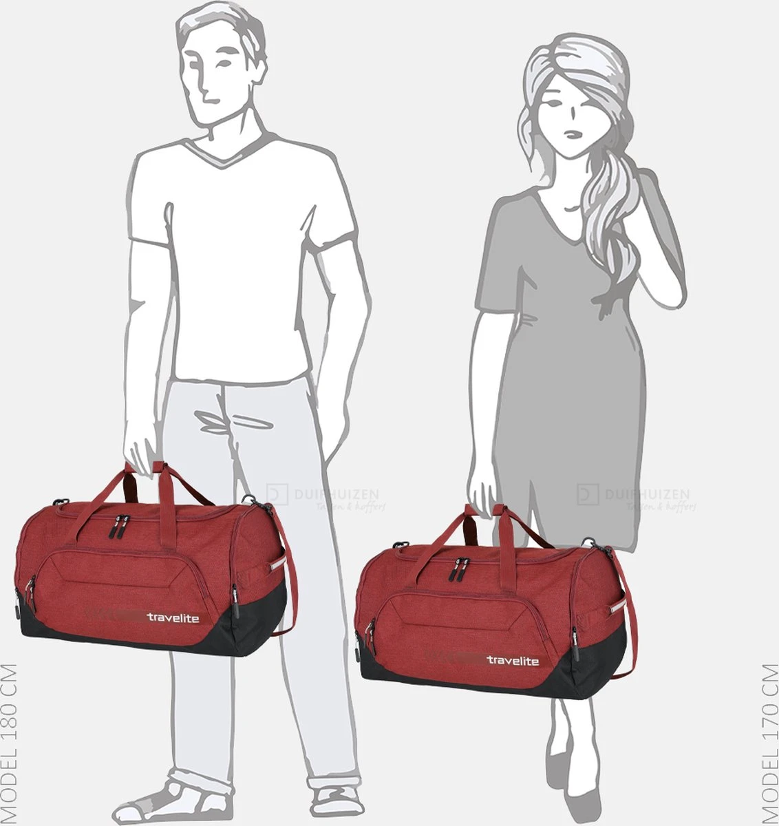 Travelite Kick Off Travelbag Large Red 2 Travelite Kick Off Travelbag Large Red - Afbeelding 2