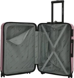 Enrico Benetti Koffer / Trolley / Reiskoffer - 65 X 41 X 25 Cm - 68 Liter - ABS - Maat M - Louisville - Roze -Bagage En Reistassen 1135x1200 1