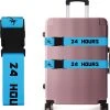 24ME® 1 Kofferriem Plus 1 Kofferlabel - Bagage Riem Met Bagagelabel - Luggage - Kofferband - 180 Cm X 5cm - Extreem Stevig Polyester Materiaal