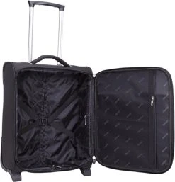 Decent Handbagage Koffer / Trolley / Reiskoffer - 50 Cm - 35 Liter - Polyester - Super-Light - Zwart -Bagage En Reistassen 1153x1200