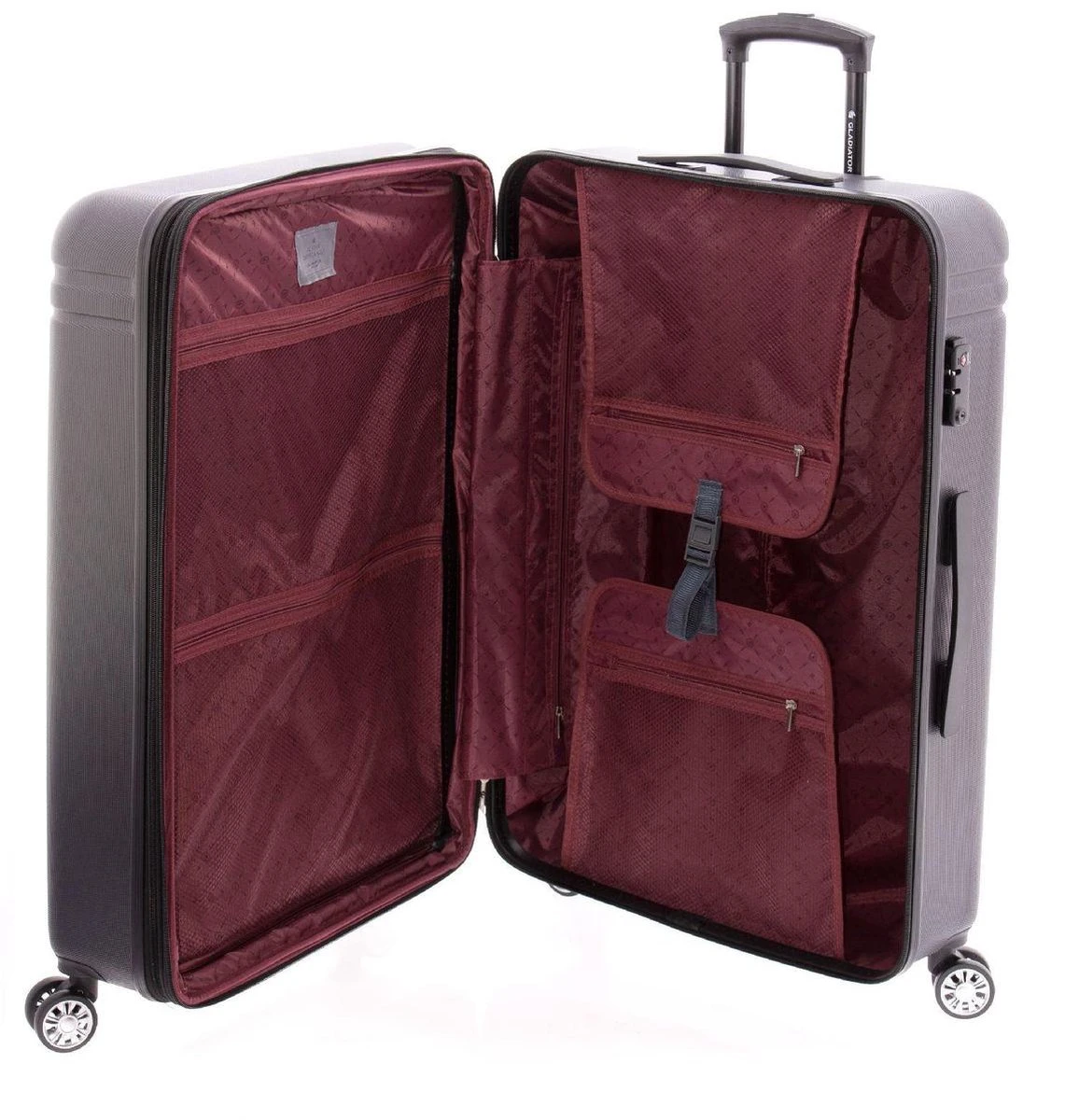 Gladiator Cactus Grote Koffer - 75 Cm - Exp - TSA Slot - Zwart 5 Gladiator Cactus Grote Koffer - 75 Cm - Exp - TSA Slot - Zwart - Afbeelding 5