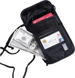 PD ® - Nektasje Zwart - Reisportemonnee - Travel Wallet - Reis Organizer - Reisdocumenten Organizer.