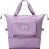 Merkloos Opvouwbare Handbagage Reistas – Opvouwbaar Tot 28 X 18 Cm – Paars