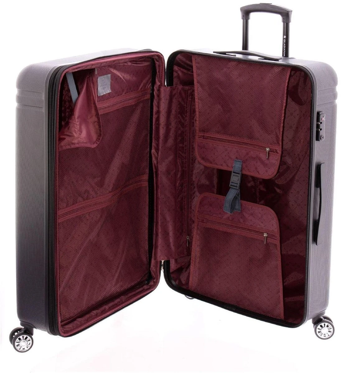 Gladiator Cactus Grote Koffer - 75 Cm - Exp - TSA Slot - Zwart 6 Gladiator Cactus Grote Koffer - 75 Cm - Exp - TSA Slot - Zwart - Afbeelding 6