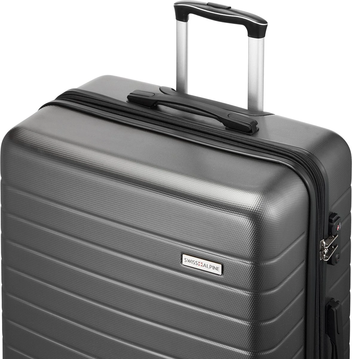 Swiss Alpine 2.0 - Reiskoffer- 77 Cm - 4 Wielen - Grijs 4 Swiss Alpine 2.0 - Reiskoffer- 77 Cm - 4 Wielen - Grijs - Afbeelding 4