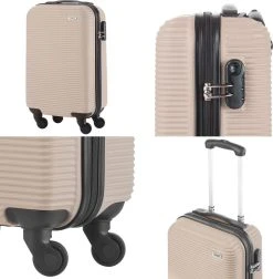 TravelZ Horizon Handbagagekoffer - 54cm Handbagage Trolley Met Gevoerde Binnenkant - Champagne -Bagage En Reistassen 1177x1200 7