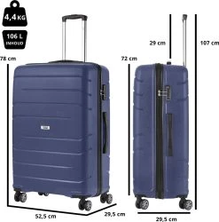 TravelZ Big Bars Reiskoffer 78 Cm Met Dubbele Wielen - Trolley Koffer Met TSA-slot - Blauw 13 TravelZ Big Bars Reiskoffer 78 Cm Met Dubbele Wielen - Trolley Koffer Met TSA-slot - Blauw -Bagage En Reistassen 1186x1200 1
