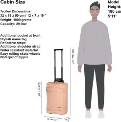 New Rebels® Harper Reistas / Weekendtas Geschikt Voor Handbagage - Waterafstotend Polyutheraan - Trolley Met Wielen En Reflectiedetails - Oud Roze - 29L -Bagage En Reistassen 1189x1200 5