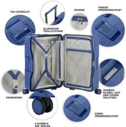 CarryOn Protector Luxe Grote Reiskoffer - Trolley 77cm Met TSA-klikslot - Ultrasterk - Blauw -Bagage En Reistassen 1189x1200 6