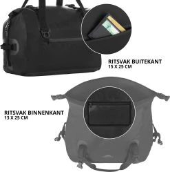 Dutch Mountains Reistas 40ltr – Waterdichte Duffelbag – Sporttas – Travelbag - Roll-top Sluiting – Zwart 15 Dutch Mountains Reistas 40ltr – Waterdichte Duffelbag – Sporttas – Travelbag - Roll-top Sluiting – Zwart -Bagage En Reistassen 1192x1200 9