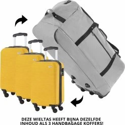 TravelZ Opvouwbare Wieltas | Reistas Op Wielen | 100 Liter | Verbeterd 2022 Model | Grijs 15 TravelZ Opvouwbare Wieltas | Reistas Op Wielen | 100 Liter | Verbeterd 2022 Model | Grijs -Bagage En Reistassen 1194x1200 6