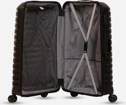 ©TROLLEYZ - Berlin No.11 - Reiskoffer 78cm Met Cijferslot - Dubbele Wielen - 360° Spinners - 100% Polypropyleen - Reiskoffer In Night Black -Bagage En Reistassen 1200x1000