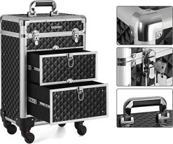 Cosmetic Case Trolley - Professionele Make-up Case - Kapperskoffer Met 4 Uitneembare Wielen -Bagage En Reistassen 1200x1003 1