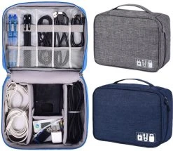 Travelorganizer Electronica Grijs - Reis Organiser Oplader - Opberger Vakantie / Travel - Reisorganizer -Bagage En Reistassen 1200x1045 1