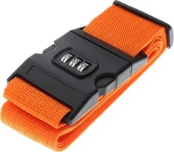 UNRL® Kofferriem 200 * 5 Cm - Met 3-cijferslot - Verstelbaar - Bagageriem - Oranje