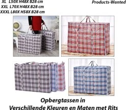 10-Stuks XXL Verhuistassen En Reistassen In Verschillende Kleuren Met Rits