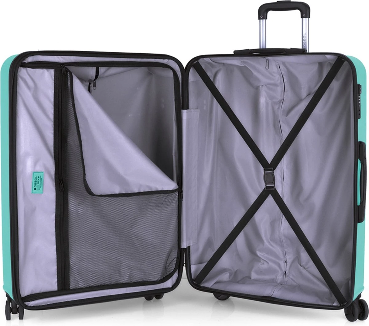 Gabol Harde Koffer / Trolley / Reiskoffer - Open - 77 Cm (XL) - Blauw 7 Gabol Harde Koffer / Trolley / Reiskoffer - Open - 77 Cm (XL) - Blauw - Afbeelding 7