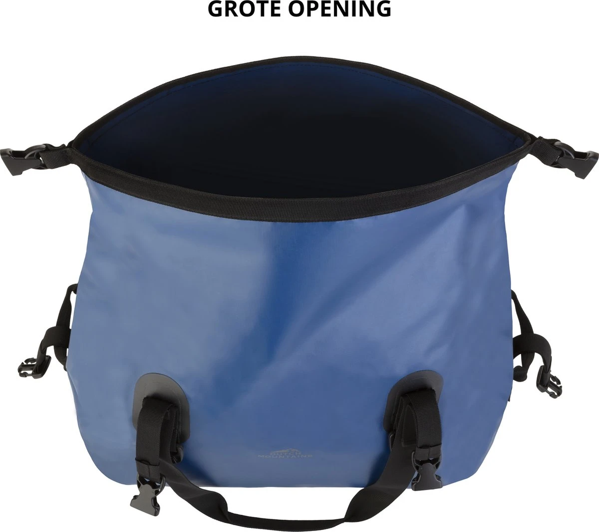 Dutch Mountains Reistas 40ltr – Waterdichte Duffelbag – Sporttas – Travelbag - Roll-top Sluiting – Blauw 7 Dutch Mountains Reistas 40ltr – Waterdichte Duffelbag – Sporttas – Travelbag - Roll-top Sluiting – Blauw - Afbeelding 7