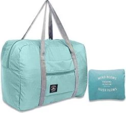 Merkloos Duffelbag - Reistas - Sporttas - Opvouwbare Reistas - Weekendtas - Strandtas - Lichtblauw