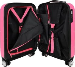 Decent Handbagage Koffer / Trolley / Reiskoffer - 50 Cm - 32 Liter - ABS - Neon-Fix - Roze -Bagage En Reistassen 1200x1079