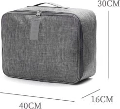 Merkloos TDR-Organiser Opbergtas-reistas Handbagage -Luxe Organizer Voor Kleren En Toiletartikelen -Grijs -Bagage En Reistassen 1200x1088 4